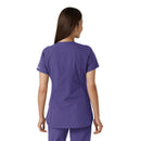 Women's Notch Neck Tunic Knit Panel Scrub Top. Live Chat for Bulk Discounts