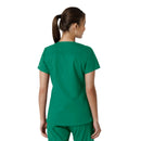 Women's V-Neck Knit Panel Scrub Top. Live Chat for Bulk Discounts