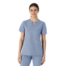 Women's Notch Neck Tunic Scrub Top. Live Chat for Bulk Discounts