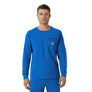 Men's Crew Neck Long Sleeve Scrub Top. Live Chat for Bulk Discounts