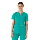 Women's Notch Neck Tunic Scrub Top. Live Chat for Bulk Discounts