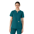 Women's Notch Neck Tunic Scrub Top. Live Chat for Bulk Discounts