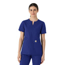 Women's Notch Neck Tunic Scrub Top. Live Chat for Bulk Discounts