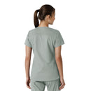 Women's V-Neck Knit Panel Scrub Top. Live Chat for Bulk Discounts