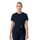 Knit Women's Crew Neck Scrub Top. Live Chat for Bulk Discounts
