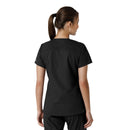 Women's V-Neck Knit Panel Scrub Top. Live Chat for Bulk Discounts