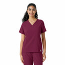 Women's Knit Panel Scrub Top. Live Chat for Bulk Discounts