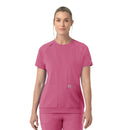 Knit Women's Crew Neck Scrub Top. Live Chat for Bulk Discounts