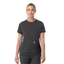 Knit Women's Crew Neck Scrub Top. Live Chat for Bulk Discounts