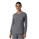 Women's Crew Neck Long Sleeve Scrub Top. Live Chat for Bulk Discounts