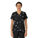 Women's V-Neck Print Scrub Top. Live Chat for Bulk Discounts