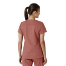 Women's V-Neck Knit Panel Scrub Top. Live Chat for Bulk Discounts
