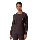 Women's Crew Neck Long Sleeve Scrub Top. Live Chat for Bulk Discounts