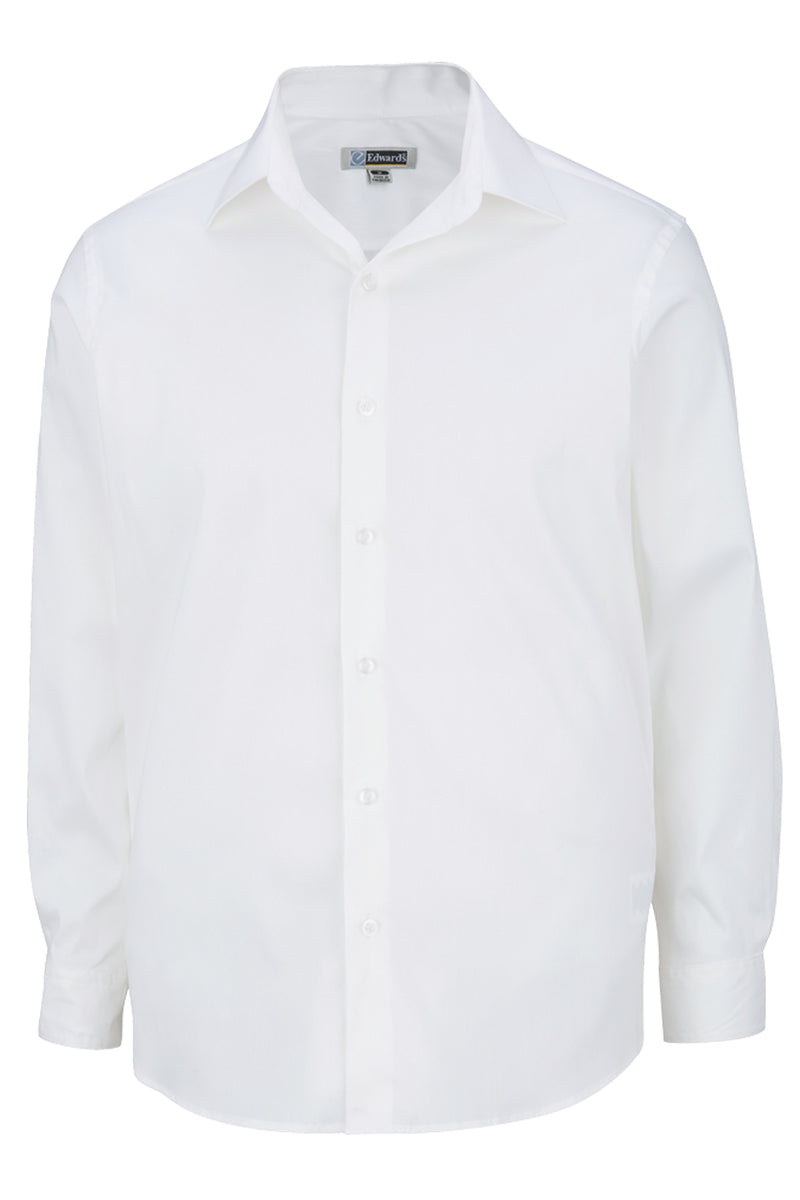 bulk white dress shirts Stainproof Solid White Men's Dress Shirts &Collar