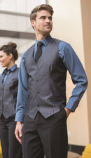 Edwards Garment [4396] Grid Brocade Vest. Live Chat For Bulk Discounts.