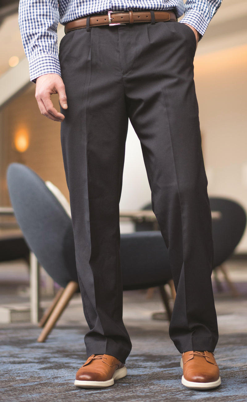 Edwards [2631] Men’s EZ Fit Pleated-Front Dress Pant. Redwood & Ross Signature Collection. Live Chat For Bulk Discounts.