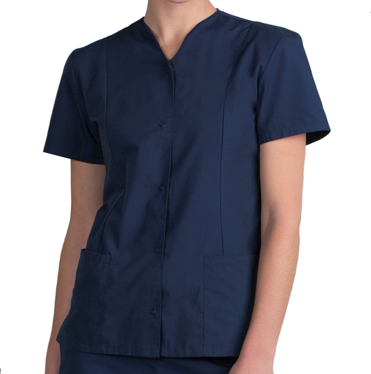 Edwards [7889] Ladies Essential Snap-Front Housekeeping Smock. Live Chat For Bulk Discounts.