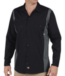 Dickies [LL524] Industrial Color Block Long Sleeve Shirt. Live Chat for Bulk Discounts.