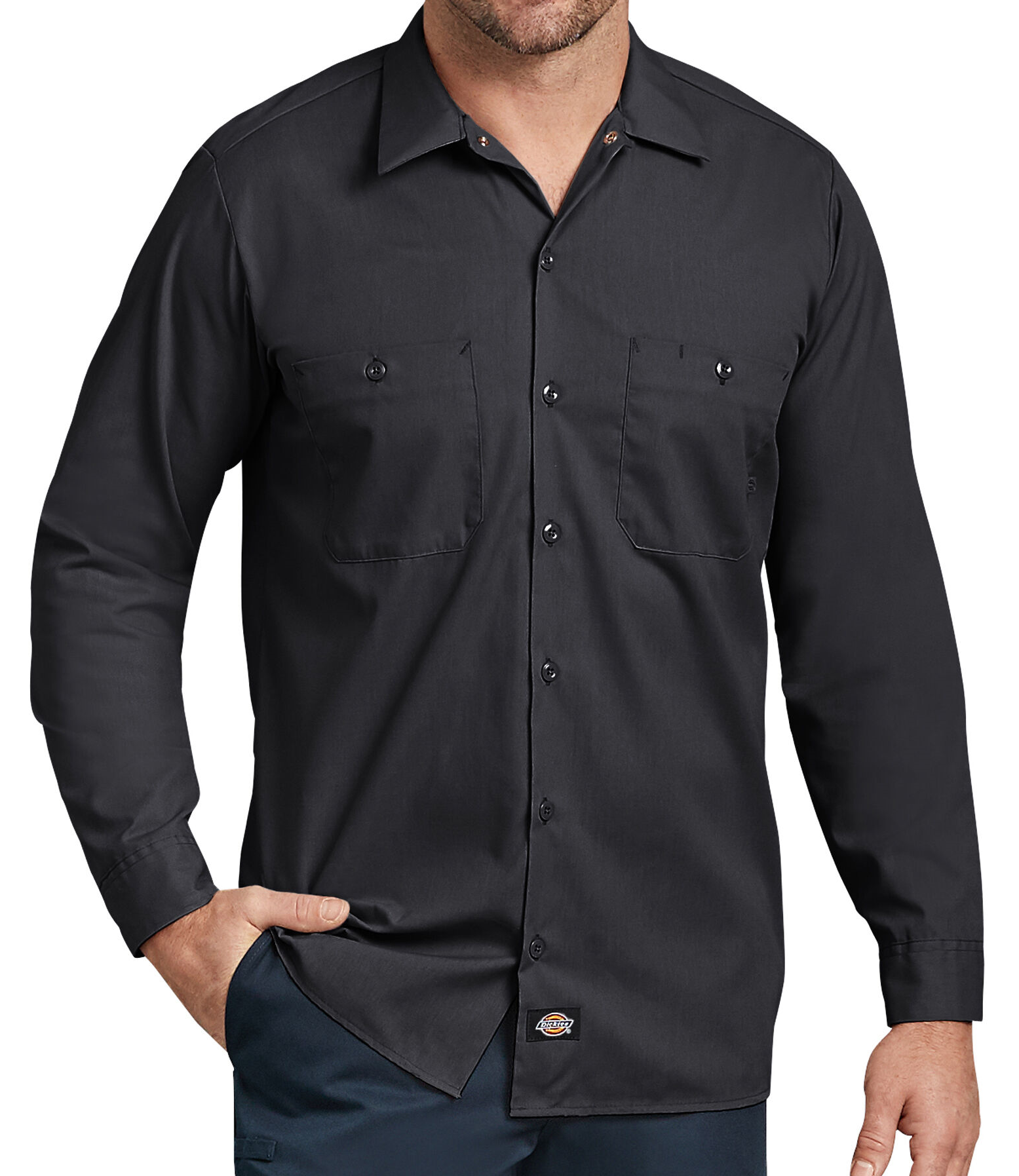 Dickies [L535] Long Sleeve Industrial Work Shirt. Available In All Col