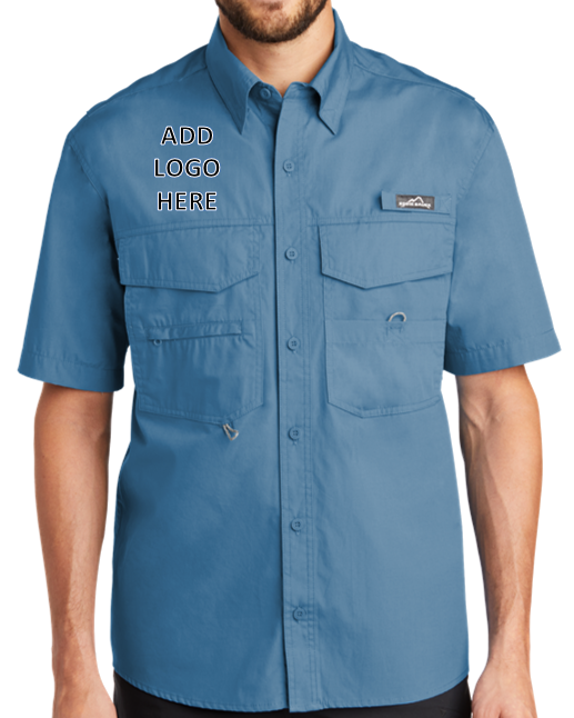Eddie Bauer Men's Seagrass Green Short-Sleeve Fishing Shirt