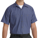 Red Kap [SP24] Short Sleeve Industrial Stripe Work Shirt. Live Chat for Bulk Discounts.