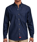 Dickies [WL300] Denim Long Sleeve Work Shirt. Live Chat For Bulk Discounts.
