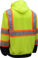 GSS Safety [7005] Class 3 Hi Vis Two Tone Hooded Sweatshirt with Black Bottom. Live Chat for Bulk Discounts.