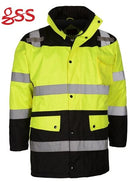 GSS Safety [8501] Class 3 Waterproof Fleece-Lined Parka Jacket - Lime with Black Bottom. Live Chat for Bulk Discounts.