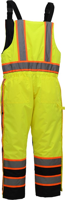 GSS Safety [8701] Hi Vis Class E Premium Two Tone Poly-Filled Winter Insulated Bibs w/Multi Pockets. Live Chat for Bulk Discounts.