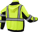 GSS Safety [7511/7513] Class 3 Hi Vis ONYX Full Zip Hooded Sweatshirt w/Segment Tape. Live Chat for Bulk Discounts.