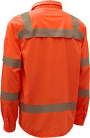 GSS Safety [7506] Hi Vis Class 3 Lightweight Shirt Ripstop Botton Down Shirt w/SPF 50+.  Live Chat for Bulk Discounts.
