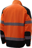 GSS Safety [7504] Premium Class 3 Zipper Windbreaker Jacket with Black Bottom-Orange. Live Chat for Bulk Discounts.