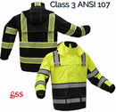 GSS Safety [6501/6503] ONYX Class 3 Hi Vis Ripstop Safety Rain Coat with Teflon Coating. Live Chat for Bulk Discounts.