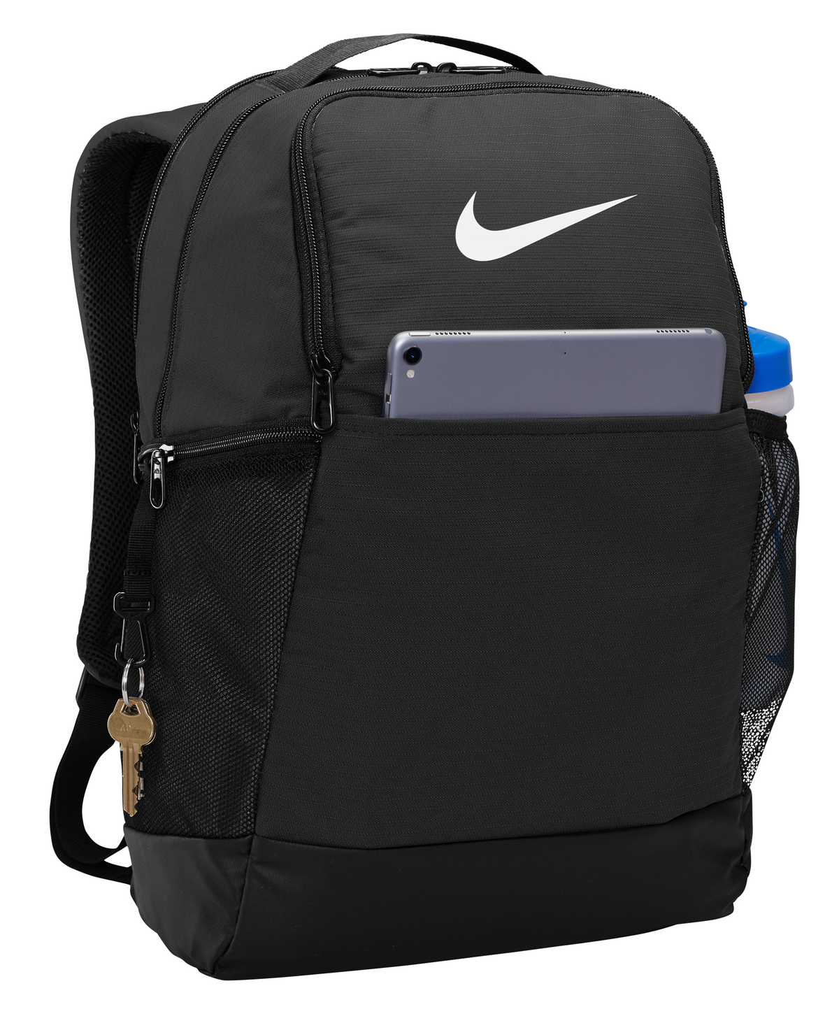 nike brasilia backpack ba5954 Medium Training for Women and Men with Secure Storage & Water Resistant Coating, Black/Black/White item storage;Zippered main compartment offers spacious and secure storage;Plush Nike - Brasilia Backpack. BA5954.