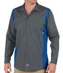 Dickies [5524] Industrial Color Block Long Sleeve Shirt. Live Chat for Bulk Discounts.