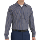 Red Kap [SP14] Long Sleeve Industrial Stripe Work Shirt. Live Chat for Bulk Discounts.