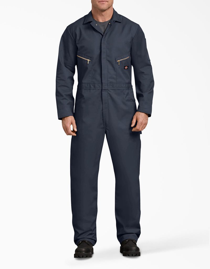 Dickies [4779] Dark Navy Deluxe Blended Long Sleeve Coverall. Live Chat For Bulk Discounts.