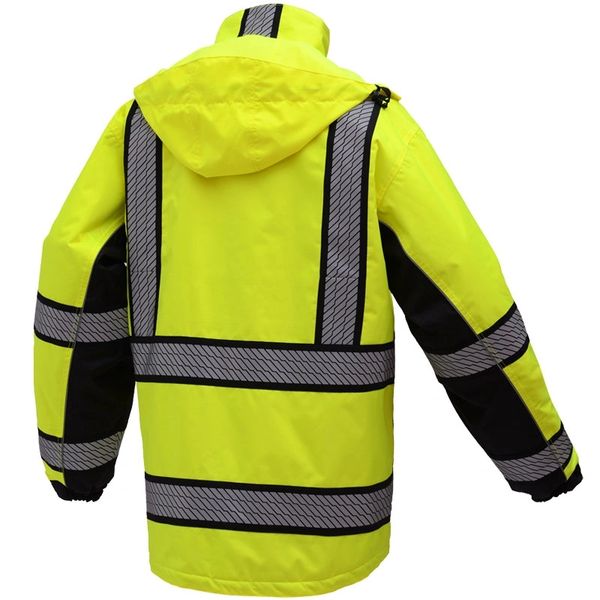 GSS Safety [8507] Hi Vis Onyx Ripstop 3 in1 Winter Parka Jacket-Black. Live Chat For Bulk Discounts.