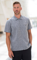 Edwards [4281] Men's Melange Ultra-Light Chambray Service Shirt. Live Chat For Bulk Discounts.