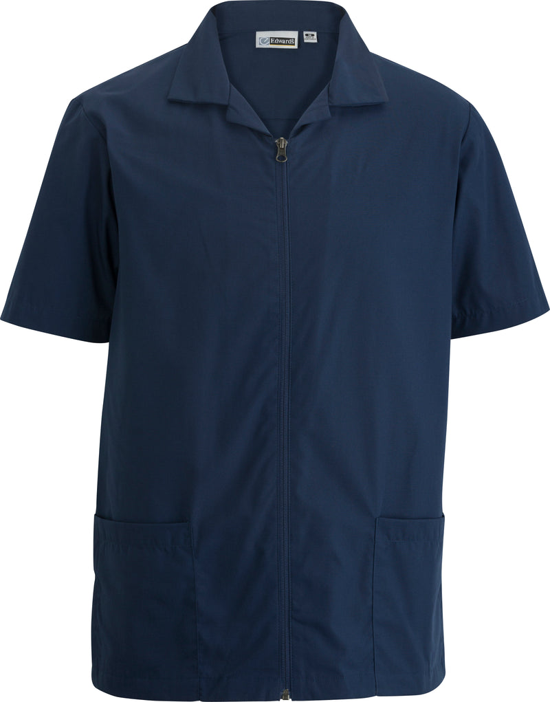 Edwards [4891] Men's Essential Zip-Front Service Shirt. Live Chat For Bulk Discounts.