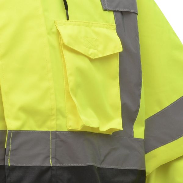 GSS Safety [8001] Class 3 Waterproof Quilt-Lined Bomber Jacket.  Live Chat for Bulk Discounts.