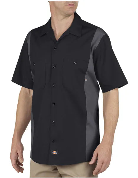 Dickies [LS524] Industrial Color Block Short Sleeve Shirt. Live Chat for Bulk Discounts.