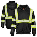 GSS Safety [7511/7513] Class 3 Hi Vis ONYX Full Zip Hooded Sweatshirt w/Segment Tape. Live Chat for Bulk Discounts.