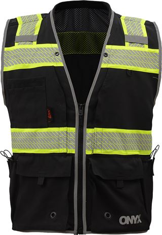 GSS Safety [1511/1513] ONYX CLASS 2 SURVEYOR'S SAFETY VEST. Live Chat for Bulk Discounts.