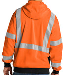 CornerStone [CSF300] ANSI 107 Class 3 Heavy-Duty Fleece Full-Zip Hoodie. Live Chat For Bulk Discounts.