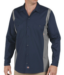 Dickies [5524] Industrial Color Block Long Sleeve Shirt. Live Chat for Bulk Discounts.