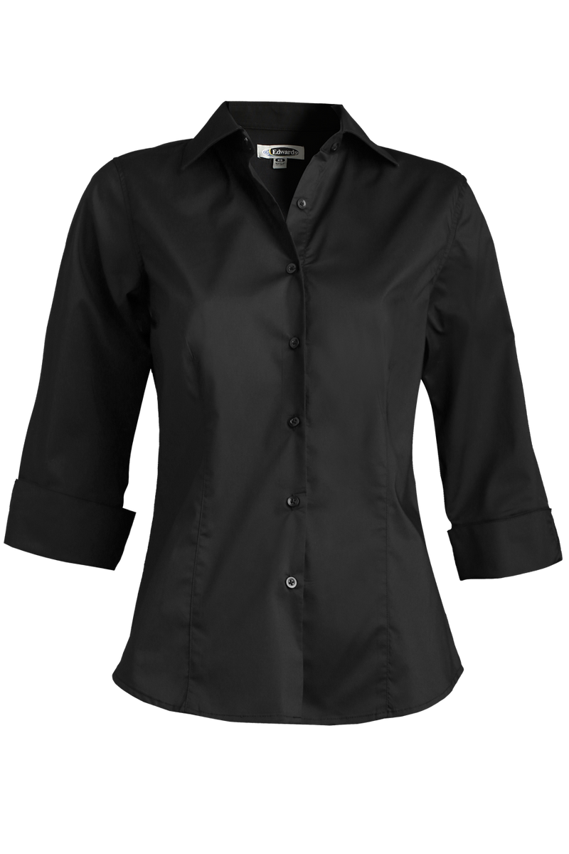 Edwards Garment [5033] Stretch Broadcloth Blouse. Live Chat For Bulk Discounts.