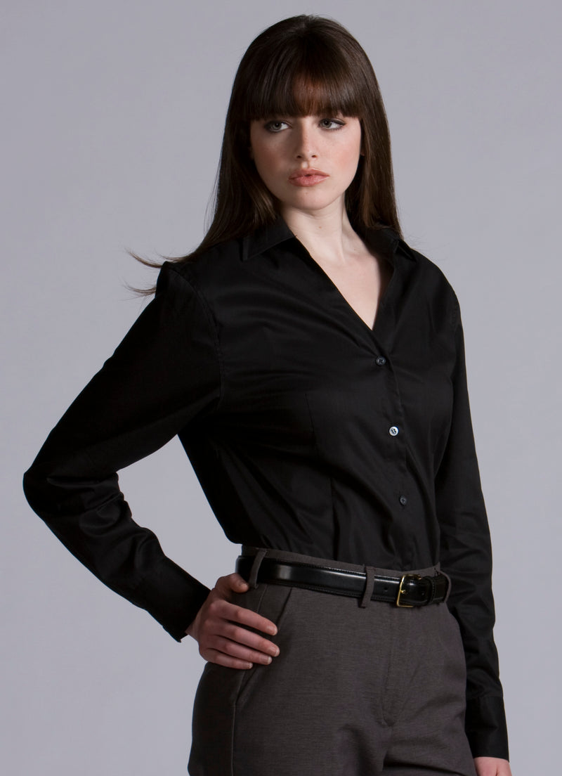 Edwards Garment [5034] Stretch Broadcloth Blouse. Live Chat For Bulk Discounts.