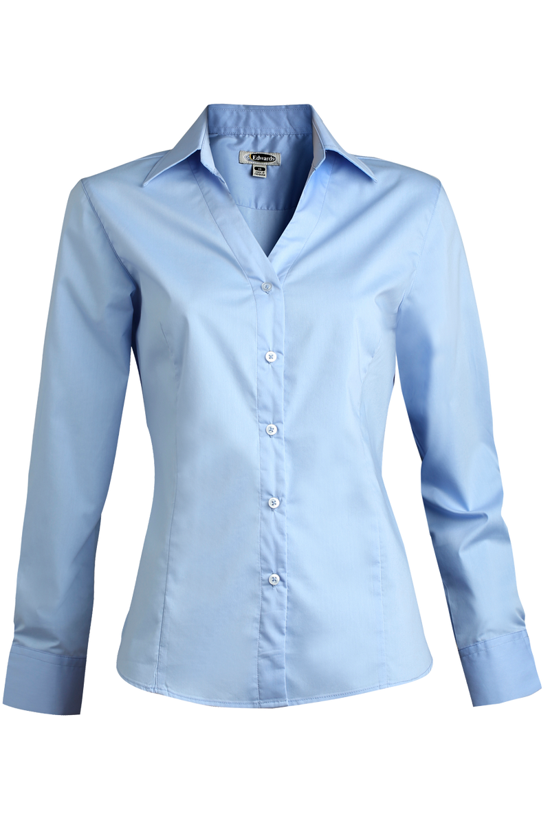 Edwards Garment [5034] Stretch Broadcloth Blouse. Live Chat For Bulk Discounts.