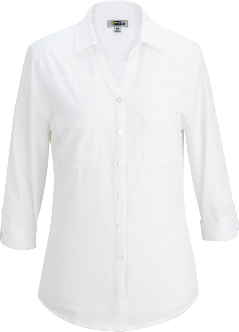 Edwards Garment [5056] Redwood & Ross 2-Pocket Blouse. Live Chat For Bulk Discounts.